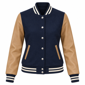 <b>Cheap</b> Price Casual <b>Winter</b> Warm Women's Customizable Varsity Baseball <b>Jacket</b> with Long Sleeves and - Product Image 3