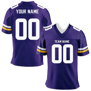 Nouveau style de maillot de football américain, design personnalisé, nom du joueur, manches courtes, 100% polyester, imprimé, respirant, équipe personnalisée - Product Image 6