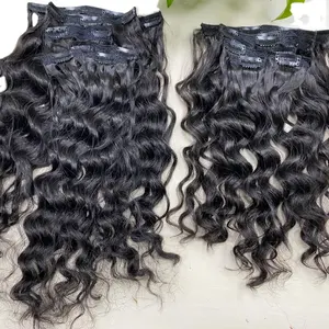 Cuticle Aligned Vietnamese Human Hair 100% Remy Halo Clip-in Hair Extension Double Drawn High Quality