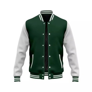 High Quality Customized Leather Sleeve <b>Baseball</b> <b>Bomber</b> <b>Jacket</b> Chenille Embroidery OEM ODM Letterman Varsity Wear - Product Image 6