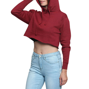 Sudadera con Capucha Corta para Mujer, Estilo Vintage, Color Sólido, Manga Larga, Logotipo Bordado en la Parte Delantera, Transpirable, de Secado Rápido, Cuello Alto, Marca Hivo Sports - Product Image 3