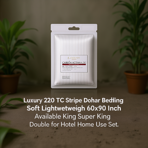 Luxury 220 TC Stripe Dohar <b>Single</b> <b>Bedding</b> Soft Lightweight 60x90 Inch Available King Super King Double for Hotel Home Use <b>Set</b> - Product Image 3