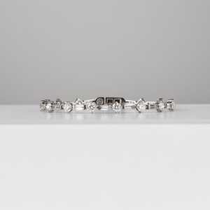 Romantic Moissanite Emerald & Round Cut Diamond Tennis <b>Bracelet</b> For Women's 925 Silver Fine Jewelry Wedding Gift For Lovers - Product Image 1