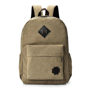 <b>Canvas</b> Casual <b>Backpack</b> Unisex Softback 20-37L Durable Daily Use with Patches and Zipper Closure - Product Image 1