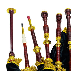 Bagpipe classique Royal Stewart en tartan avec détails en bois de rose brun, parfait pour les débutants, excellente bagpipe des Highlands - Product Image 6