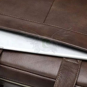 Maletín para Portátil de Cuero Genuino Organizado, Almacenamiento Dedicado para Dispositivos de Oficina, Diseño Duradero para el Trabajo Diario, Opciones Personalizables - Product Image 3