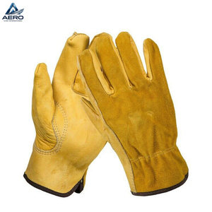 Guantes de Trabajo de Cuero Vacuno de Primera Calidad, Palma de Grano Completo para Máxima Durabilidad, Protección Reforzada, Guantes para Conductor - Product Image 2