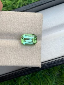 Turmalina verde natural, gema tallada en forma de cojín, piedra suelta para la fabricación de joyas, cristal curativo, regalo. - Product Image 6