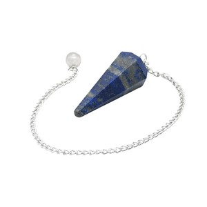 <b>Top</b> Selling Lapis <b>Crystal</b> Pendulum Conical Shape Polished Carving Beautiful Dowsing Tool Energy Healing Wholesale Perfect - Product Image 3