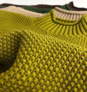 Sudadera Infantil Otoño Invierno, Ropa para Niños y Niñas, Estilo Coreano Retro, Tejida, 100% Algodón, Lona Sólida - Product Image 4