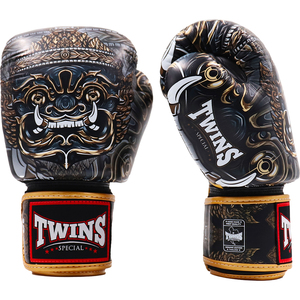 Guantes de Muay Thai de Cuero con Diseño de Dragón Personalizado, Logotipo Personalizado, para Deportes de Artes Marciales, Boxeo, Gimnasio, Ejercicio, Entrenamiento de Puñetazos - Product Image 3