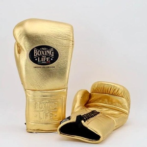 Guantes de Boxeo de Alta Calidad con Diseño 'No Boxing No Life', Piel de Vacuno Genuina, Guantes de Sparring AS-BG-5027, Precio al por Mayor - Product Image 6
