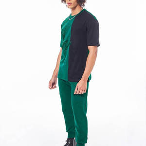 Ensemble de vêtements de sport pour hommes avec impression de logo personnalisé, ensemble décontracté en deux pièces, t-shirt et short de couleur unie, taille XL pour l'été, tenues de sport - Product Image 4