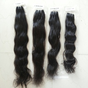 Cabello Indio Virgen al por Mayor, Paquetes de Cabello Humano sin Procesar Remy 100% para Tejer, Doble Trama a Máquina, 90-100g, 10~40 Pulgadas - Product Image 1