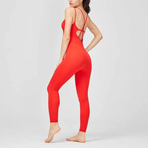 Pantalon de yoga et de fitness long pour femme, personnalisé, anti-rides, sans couture, en polyester/nylon, taille élastique, respirant, durable, OEM - Product Image 2