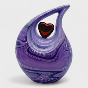 Purple Art Cremation Urn Human Ashes Keepsake <b>Vase</b> Aluminium <b>Memorial</b> Container Custom Commemorative Decor - Product Image 1