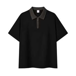 เสื้อโปโลแขนสั้นสีดำสำหรับผู้หญิง ขายส่ง ผ้าถักสีพื้น สไตล์ลำลอง โพลีเอสเตอร์ 100% ความยาวปกติ ผู้ผลิต OEM - Product Image 1
