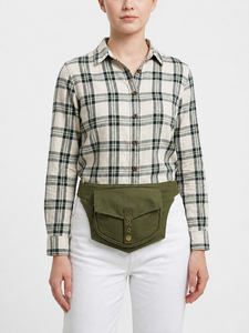 Sac banane tendance en toile de coton pour la vente en gros – Pochette compacte pour la taille avec sangle réglable, idéale pour la randonnée, antivol et légère - Product Image 3