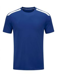 T-shirt pour homme à manches courtes, col rond, en polyester respirant, coupe classique, toutes saisons, couleur unie, haut de sport - Product Image 5