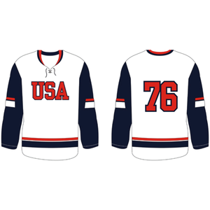 Uniformes de hockey personalizados OEM con sublimación, tela twill y malla transpirable para equipos profesionales - Product Image 1