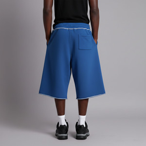 Nouveaux shorts de sport classiques pour hommes, style urbain, taille élastique, en molleton de coton respirant et écologique - Product Image 2