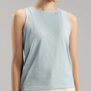 Camisetas sin mangas personalizadas para mujer, de algodón, para verano, adelgazantes, con sujetador incorporado, técnica bordada, tejidas, al por mayor - Product Image 5