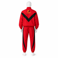 Ensemble de survêtement en nylon coupe-vent avec logo, veste zippée et pantalon de survêtement, dernier design, fabriqué par Elson Sports