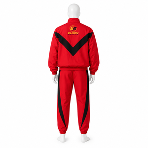 Ensemble de survêtement en nylon coupe-vent avec logo, veste zippée et pantalon de survêtement, dernier design, fabriqué par Elson Sports - Product Image 2