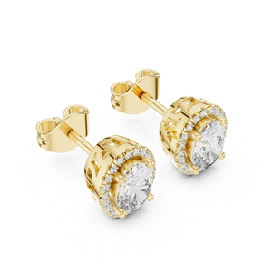 Juego de Anillos con Diamantes Cultivados en Laboratorio de Corte Ovalado de 0.5CT, Oro Amarillo de 18K con Baño de Rodio, Regalo de Moda para Mujer, Compromiso, Boda, San Valentín - Product Image 3