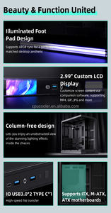 Chasis para Juegos de Escritorio Jungle Leopard AX-2 con Pantalla de 2.99 Pulgadas, Base Iluminada sin Bordes - Product Image 3