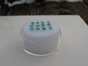 12 émeraudes colombiennes, pierres précieuses naturelles facettées, 3 mm chacune - Product Image 2