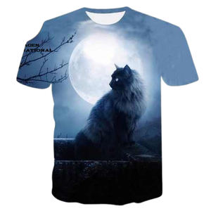 Camisetas Cómodas de Poliéster Sublimadas con Diseño de Gato y Logotipo Personalizado para Hombre, Transpirables, para Gimnasio y Fitness, Fabricante - Product Image 3