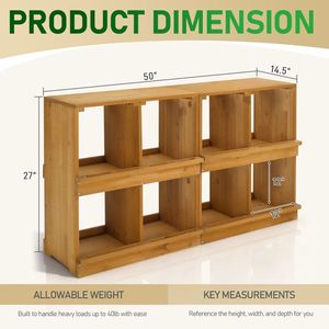 Nidos para Gallinas, Patos y Aves de Corral, Caja de Madera con 8 Compartimentos para la Puesta de Huevos, Color Amarillo - Jaulas para Animales - Product Image 6