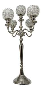 Porte-bougie en cristal, élégant support décoratif en verre pour centre de table à la maison - Product Image 3