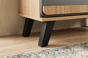 Malaysia Modern 2-Door 4-Tier Knock-Down/DIY Shoe <b>Cabinet</b> SC229ZV Oak Dark <b>Grey</b> for Living Room Entry Apartment Use (12-13 Pair) - Product Image 5