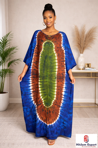 Custom Printed <b>Kaftan</b> Dress Women Beachwear Cover Up Loose Fit Silk Cotton Rayon Polyester Bulk Manufacturer Supply - Product Image 2