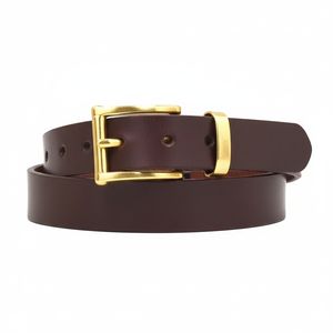New 2026 Unisex Classic Casual Brown Cow Hide Genuine Leather <b>Belts</b> for Daily Use Custom Leather <b>Belts</b> with Alloy <b>Buckle</b> - Product Image 3