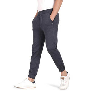 Pantalon à cheville haute pour hommes OEM respirant en nylon coton droit lettre imprimée couleur unie piste anti-rides décontracté Flair élastique - Product Image 5