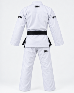 Kimono de Jiu-Jitsu Brésilien (BJJ) Blanc Personnalisé 2026 en Tissu Perlé avec Pantalon Renforcé pour Entraînement et Compétition - Product Image 2