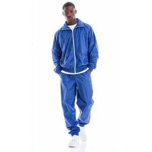 High Quality Rain <b>Suit</b> Mens <b>Red</b> Tracksuits Full Length Zipper Closure Side Pockets Casual Spring Wear 100% Polyester Regular Fit - Product Image 2