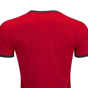 Maillot de sport personnalisé par sublimation, maillot de football rouge et noir, maillot de football de l'équipe nationale, col rond, design personnalisé, uniforme - Product Image 4