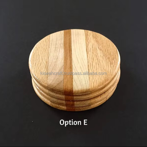 Posavasos Redondos de Madera de Estilo Europeo Clásico y Moderno, Diseño Elegante, Accesorios de Decoración para el Hogar, Bar y Mesa - Product Image 1