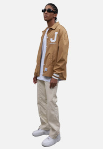 แจ็คเก็ตบอมเบอร์สำหรับฤดูใบไม้ร่วงและฤดูหนาวแบบสั่งทำพิเศษ ไซส์ใหญ่ แจ็คเก็ตเบสบอลทรงวาร์ซิตี้สำหรับกิจกรรมกลางแจ้ง ไหล่กว้าง - Product Image 4