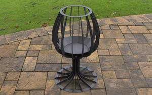 <b>Large</b> outdoor steel metal <b>fire</b> <b>pit</b> for patio heating built for durability and consistent <b>fire</b> output - Product Image 3