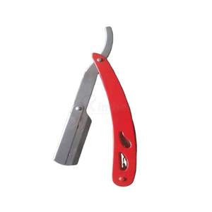 Rasoir droit à manche rouge, outil de rasage professionnel pour barbier, rasoir en acier inoxydable, couleur personnalisée - Product Image 1