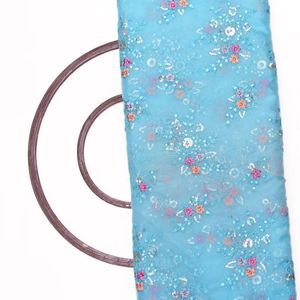 Premium Sequence Embroidery Fabric For Women Fashion Wear Designer <b>Garments</b> Party Wear Dresses Kaftan Abaya Bridal Wear - Product Image 2