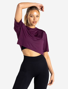 Trendy Women's Casual Short <b>Crop</b> <b>Top</b> Lightweight Breathable Summer Loose Fit Daily Wear Fashion Polyester/Cotton - Product Image 4