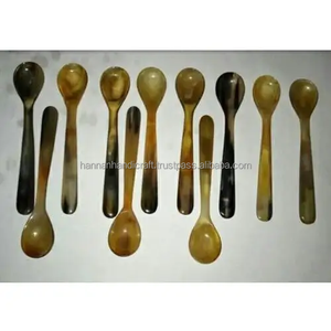 เครื่องใช้บนโต๊ะอาหารทำจากกระดูกควายด้ามยาวช้อนเสิร์ฟสลัดคุณภาพดีที่สุดจากงานฝีมือธรรมชาติหรูหราและทนทาน - Product Image 1