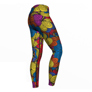 Leggings pour femmes à taille mi-haute en élasthanne/polyester écologique, protection UV, séchage rapide, tissu respirant, longueur cheville, décontractés, pour le fitness - Product Image 4