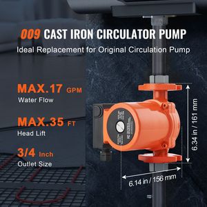 Pompa di Circolazione Acqua Calda 110V 180W 10 GPM, Flangia NPT 3/4'', Ricircolatore a 3 Velocità BF5 Serie J, Pompe per Acqua Calda - Product Image 2